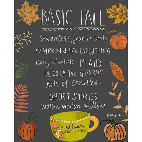 Basic Fall White Modern Wood Framed Art Print by Doucette, Katie