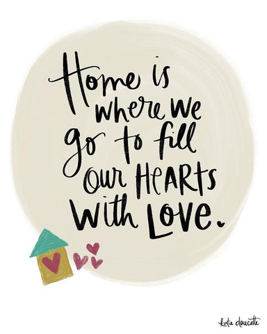 Home is Where We Go Black Ornate Wood Framed Art Print with Double Matting by Doucette, Katie