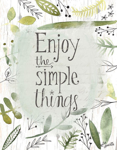 Simple Things II White Modern Wood Framed Art Print with Double Matting by Doucette, Katie