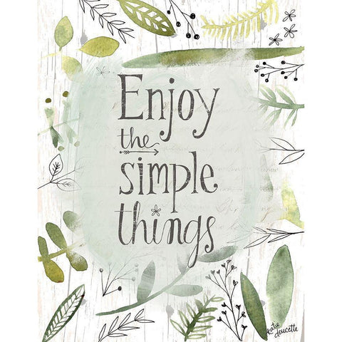 Simple Things II Black Modern Wood Framed Art Print with Double Matting by Doucette, Katie