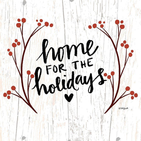 Home for the Holidays Black Ornate Wood Framed Art Print with Double Matting by Doucette, Katie