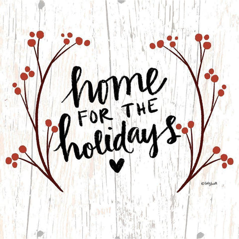 Home for the Holidays White Modern Wood Framed Art Print by Doucette, Katie