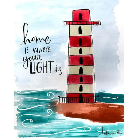 Home is Where Your Light Is Black Modern Wood Framed Art Print with Double Matting by Doucette, Katie