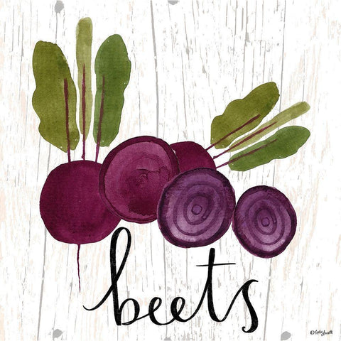 Beets White Modern Wood Framed Art Print by Doucette, Katie