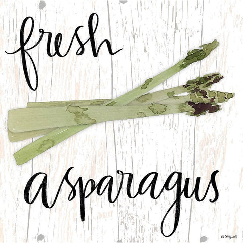 Fresh Asparagus White Modern Wood Framed Art Print by Doucette, Katie