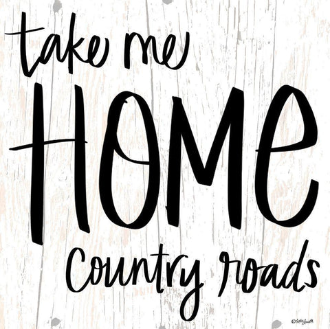 Take Me Home White Modern Wood Framed Art Print with Double Matting by Doucette, Katie