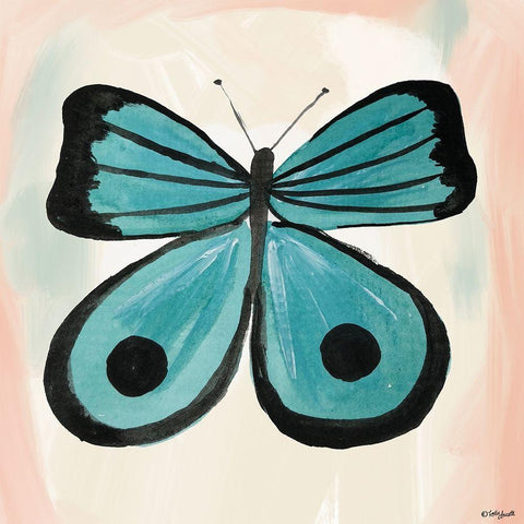 Butterfly III White Modern Wood Framed Art Print by Doucette, Katie