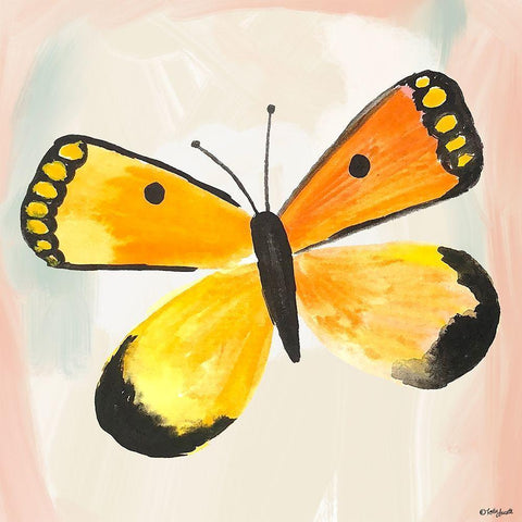 Butterfly IV White Modern Wood Framed Art Print by Doucette, Katie