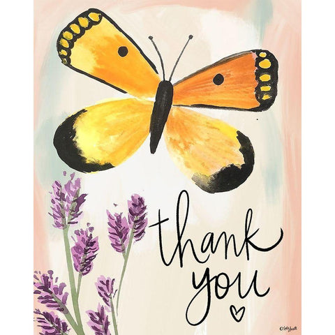 Thank You White Modern Wood Framed Art Print by Doucette, Katie