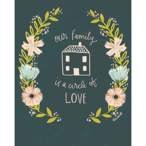 Our Family is a Circle of Love White Modern Wood Framed Art Print by Doucette, Katie