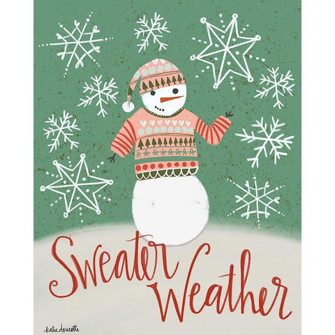 Sweater Weather Black Modern Wood Framed Art Print with Double Matting by Doucette, Katie