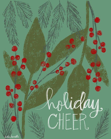 Holiday Cheer White Modern Wood Framed Art Print with Double Matting by Doucette, Katie