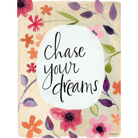 Chase Your Dreams Black Modern Wood Framed Art Print with Double Matting by Doucette, Katie