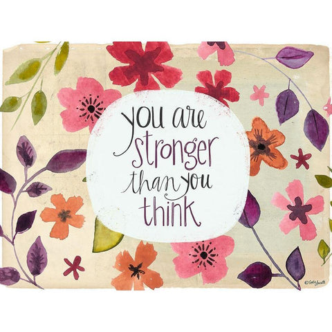 You Are Stronger Than You Think Gold Ornate Wood Framed Art Print with Double Matting by Doucette, Katie