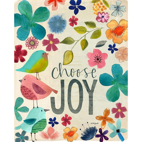 Choose Joy Black Modern Wood Framed Art Print with Double Matting by Doucette, Katie