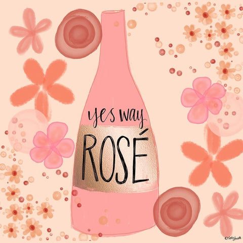 Yes Way RosÃ© White Modern Wood Framed Art Print by Doucette, Katie