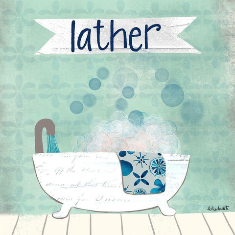 Lather White Modern Wood Framed Art Print by Doucette, Katie