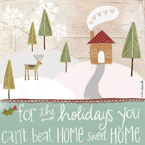 Home for the Holidays Black Modern Wood Framed Art Print with Double Matting by Doucette, Katie
