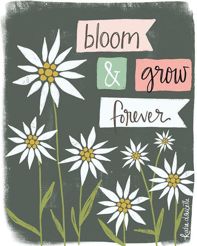 Bloom and Grow Forever Black Ornate Wood Framed Art Print with Double Matting by Doucette, Katie