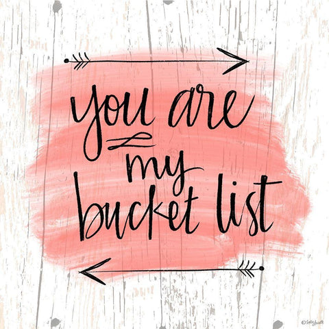 You are My Bucket List Gold Ornate Wood Framed Art Print with Double Matting by Doucette, Katie