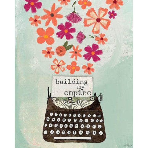 Building My Empire White Modern Wood Framed Art Print by Doucette, Katie