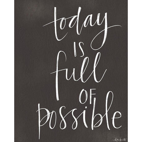 Today is Full of Possible White Modern Wood Framed Art Print by Doucette, Katie