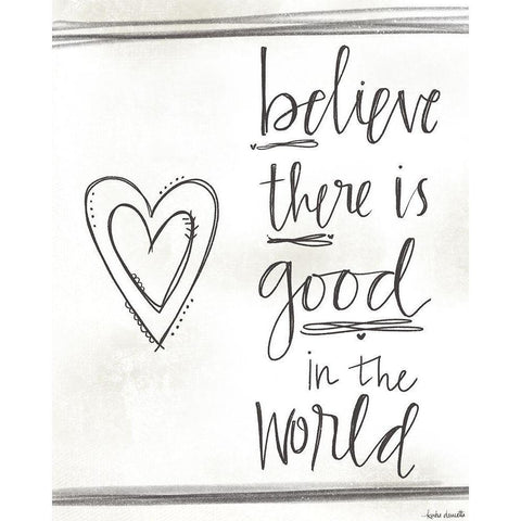 Good in the World White Modern Wood Framed Art Print by Doucette, Katie