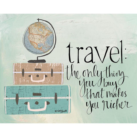 Travel Makes You Richer Gold Ornate Wood Framed Art Print with Double Matting by Doucette, Katie