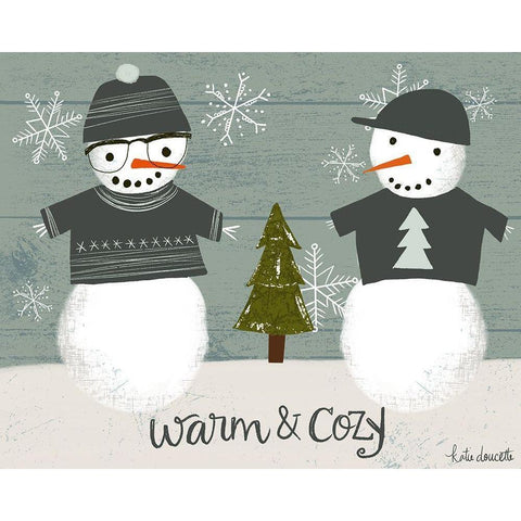 Warm and Cozy Black Modern Wood Framed Art Print with Double Matting by Doucette, Katie