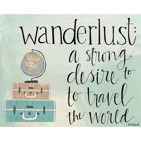 Wanderlust Gold Ornate Wood Framed Art Print with Double Matting by Doucette, Katie