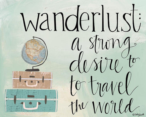 Wanderlust Black Ornate Wood Framed Art Print with Double Matting by Doucette, Katie