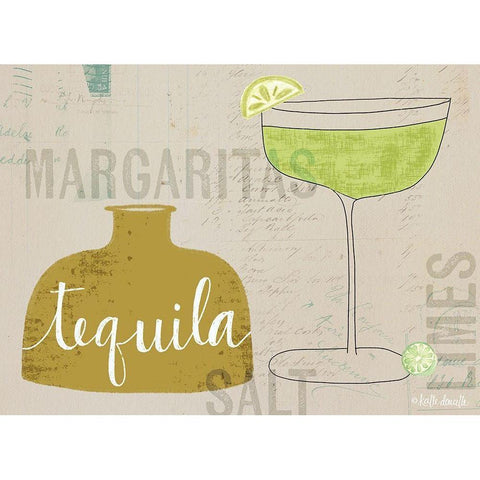 Margaritas White Modern Wood Framed Art Print by Doucette, Katie