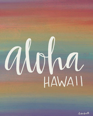 Aloha Black Ornate Wood Framed Art Print with Double Matting by Doucette, Katie