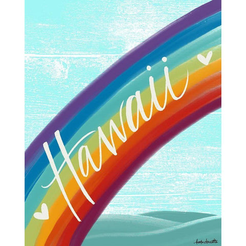 Hawaii White Modern Wood Framed Art Print by Doucette, Katie