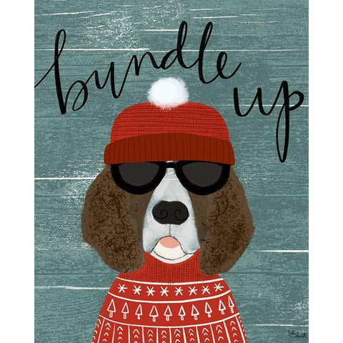 Bundle Up Black Modern Wood Framed Art Print with Double Matting by Doucette, Katie