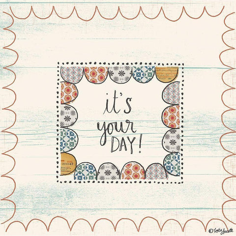 Its Your Day Black Modern Wood Framed Art Print with Double Matting by Doucette, Katie