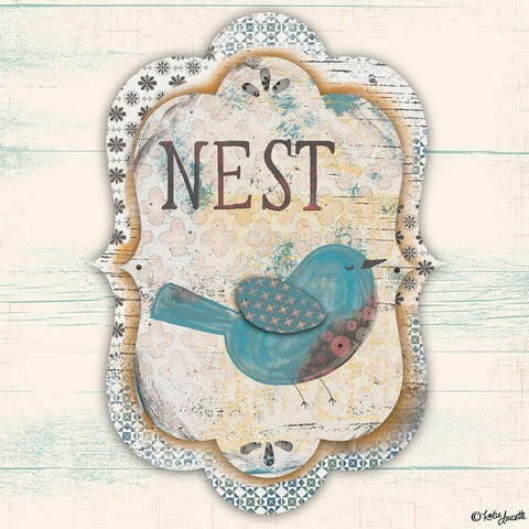 Nest Black Modern Wood Framed Art Print with Double Matting by Doucette, Katie