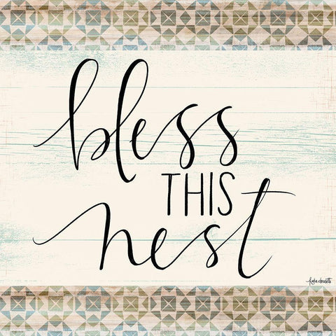 Bless This Nest Black Modern Wood Framed Art Print with Double Matting by Doucette, Katie