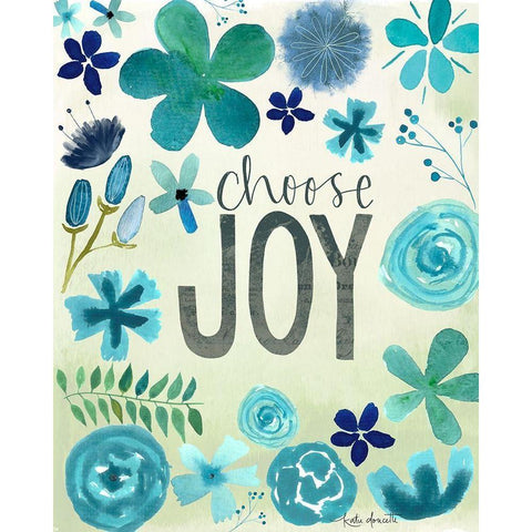 Choose Joy White Modern Wood Framed Art Print by Doucette, Katie