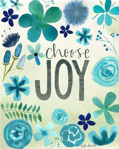 Choose Joy White Modern Wood Framed Art Print with Double Matting by Doucette, Katie