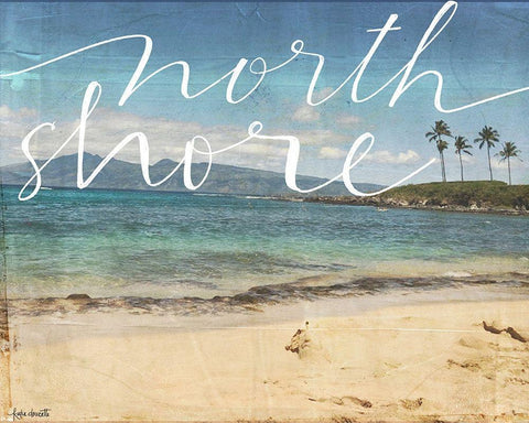 North Shore White Modern Wood Framed Art Print with Double Matting by Doucette, Katie