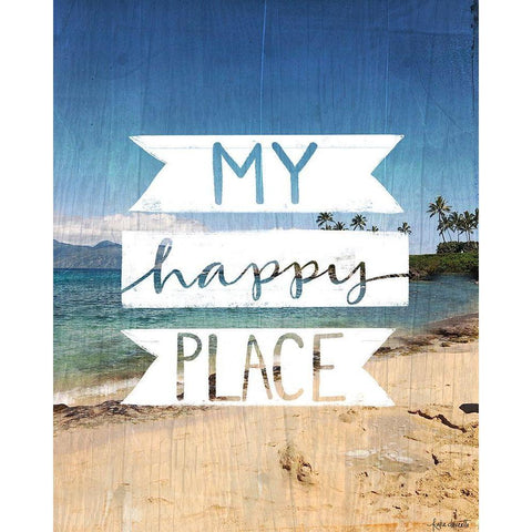 My Happy Place White Modern Wood Framed Art Print by Doucette, Katie