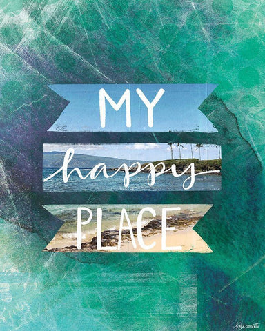 My Happy Place II White Modern Wood Framed Art Print with Double Matting by Doucette, Katie