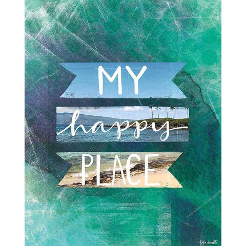 My Happy Place II Gold Ornate Wood Framed Art Print with Double Matting by Doucette, Katie