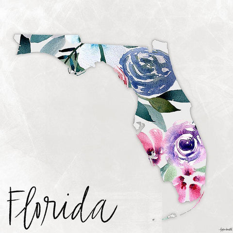 Florida White Modern Wood Framed Art Print by Doucette, Katie