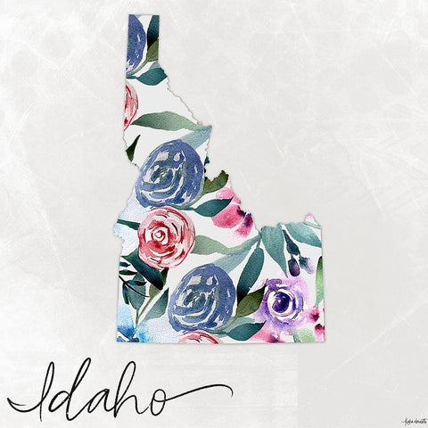 Idaho White Modern Wood Framed Art Print with Double Matting by Doucette, Katie