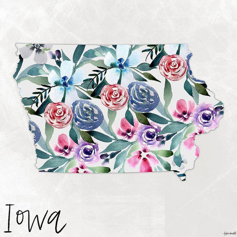 Iowa White Modern Wood Framed Art Print by Doucette, Katie