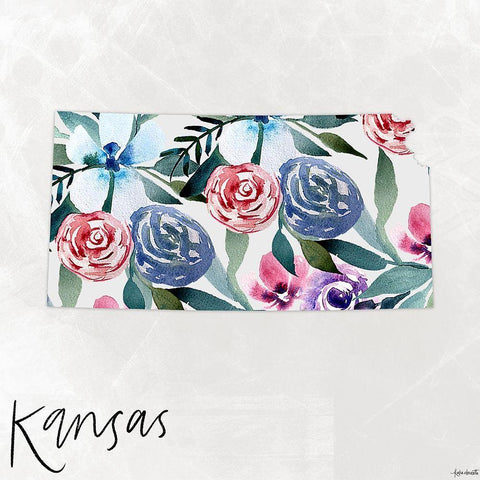 Kansas White Modern Wood Framed Art Print by Doucette, Katie