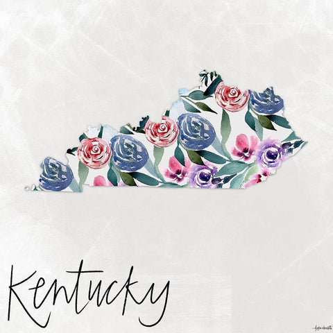 Kentucky White Modern Wood Framed Art Print by Doucette, Katie