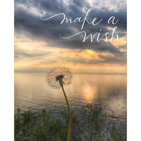 Make a Wish Black Modern Wood Framed Art Print with Double Matting by Doucette, Katie